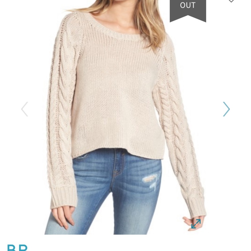 BP Cable Knit Beige Sweater